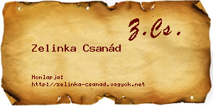 Zelinka Csanád névjegykártya